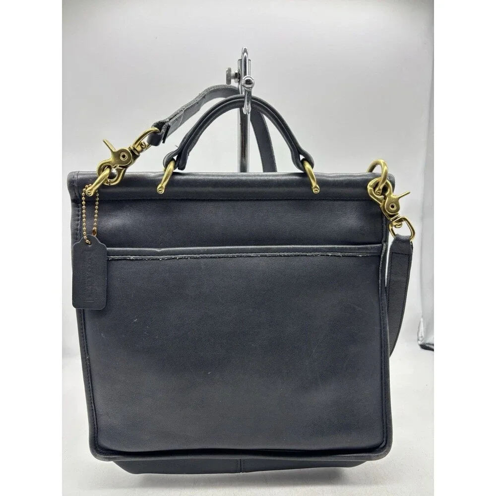 Vintage Coach Willis 9927 Blue Leather Crossbody Bag Purse USA Brass